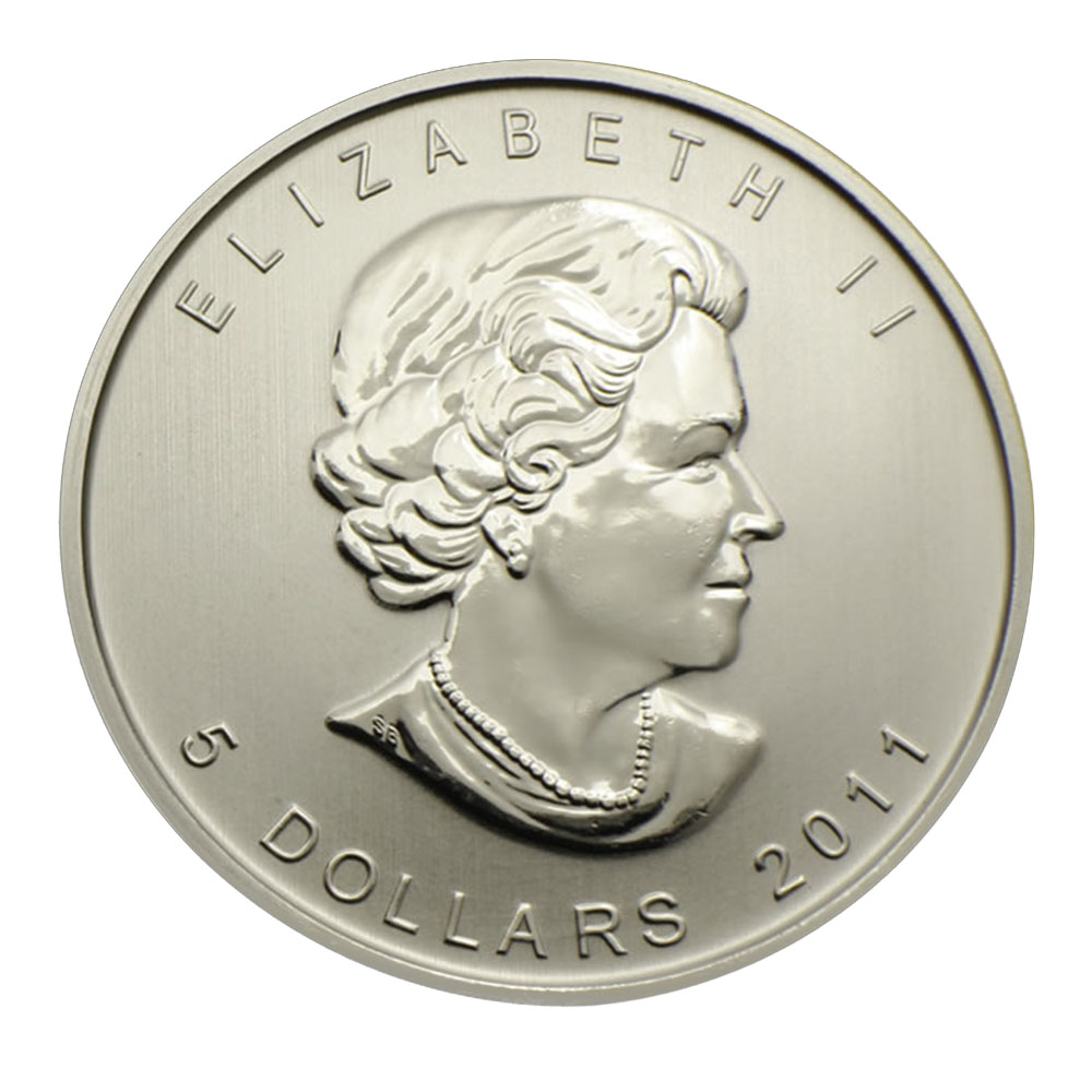 白银加拿大枫叶法定硬币 31.1克 ／ 1盎司