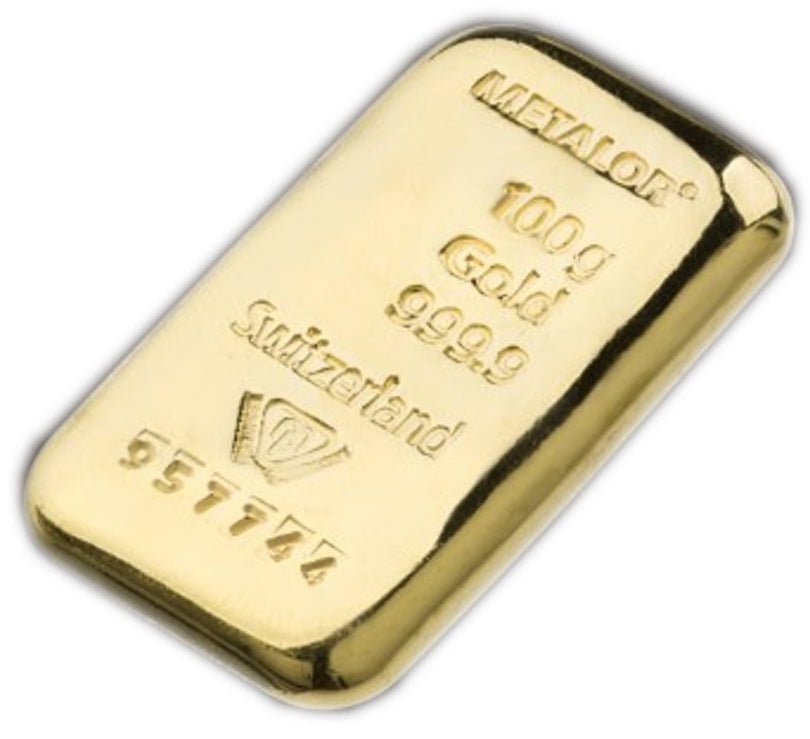 Gold Metalor Bar - 100g